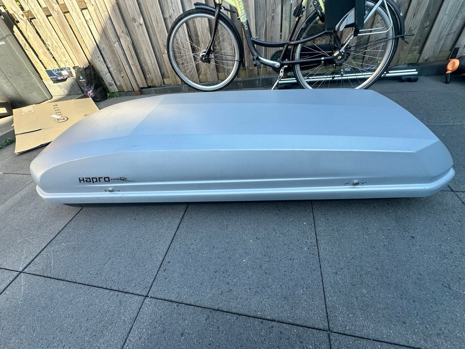 Hapro Roady 450 Dakkoffer - Zilver/Antraciet, Ophalen, Gebruikt