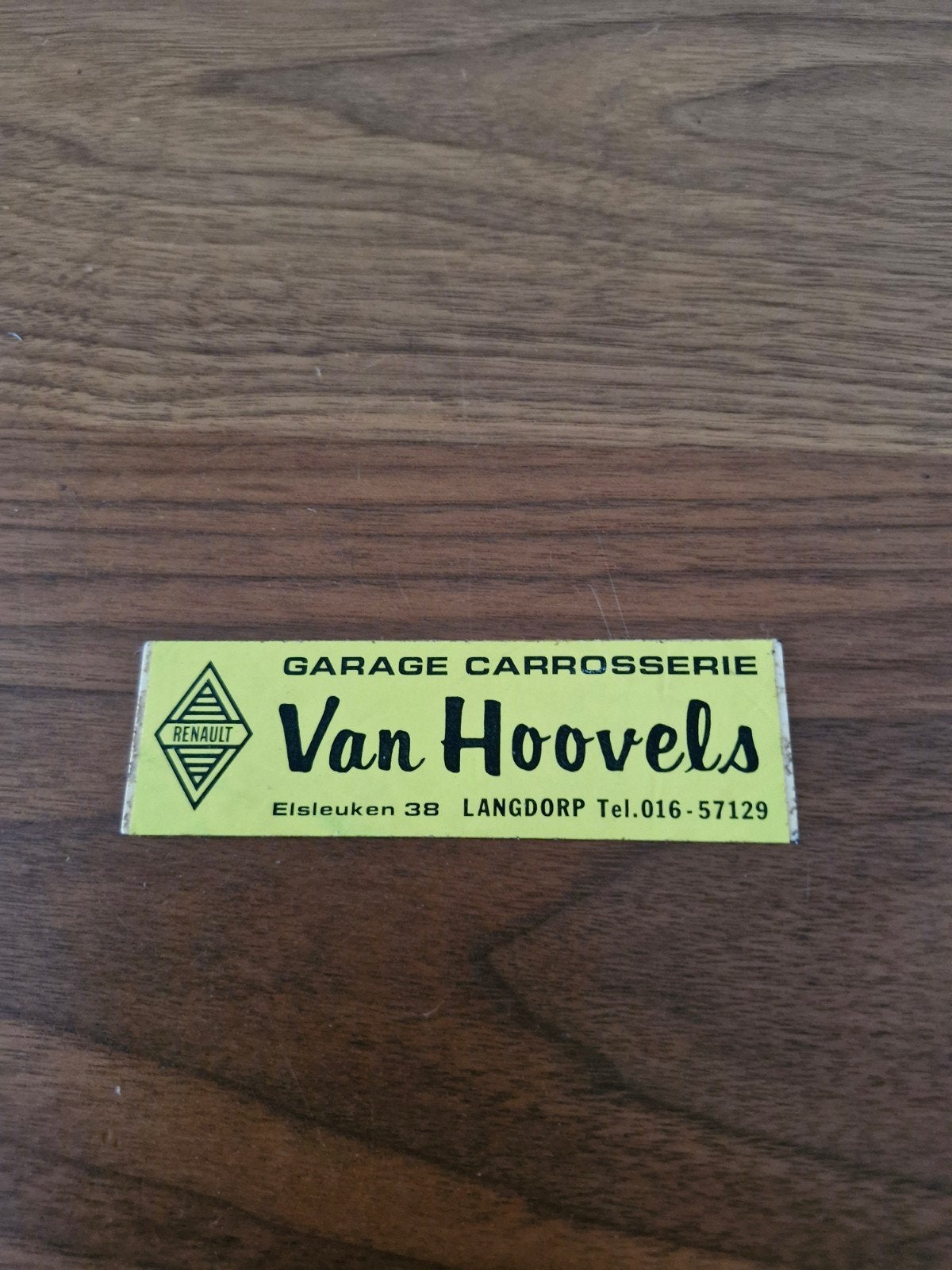 416 Vintage Renault Garage Van Hoovels Sticker, Auto diversen, Ophalen of Verzenden, Gebruikt