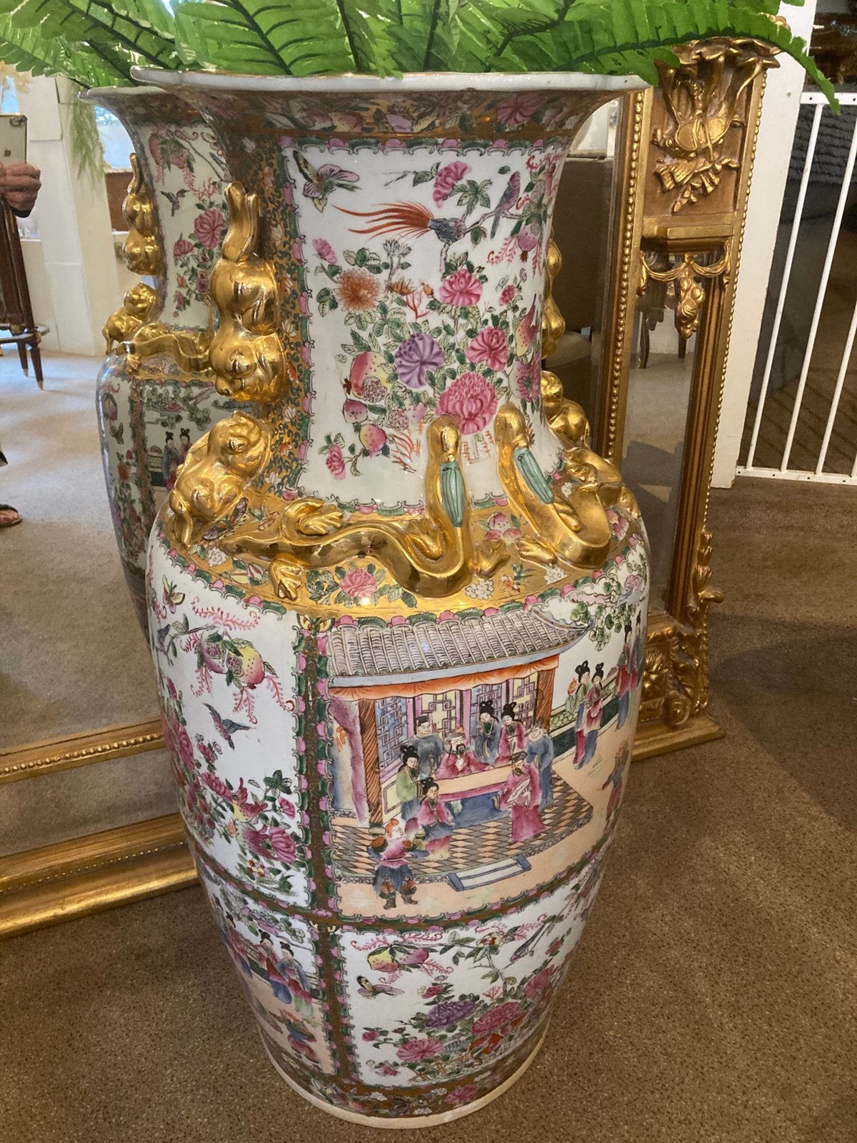 Prachtige oude Chinese vaas 95 cm hoog, Antiek en Kunst, Antiek | Vazen, Ophalen
