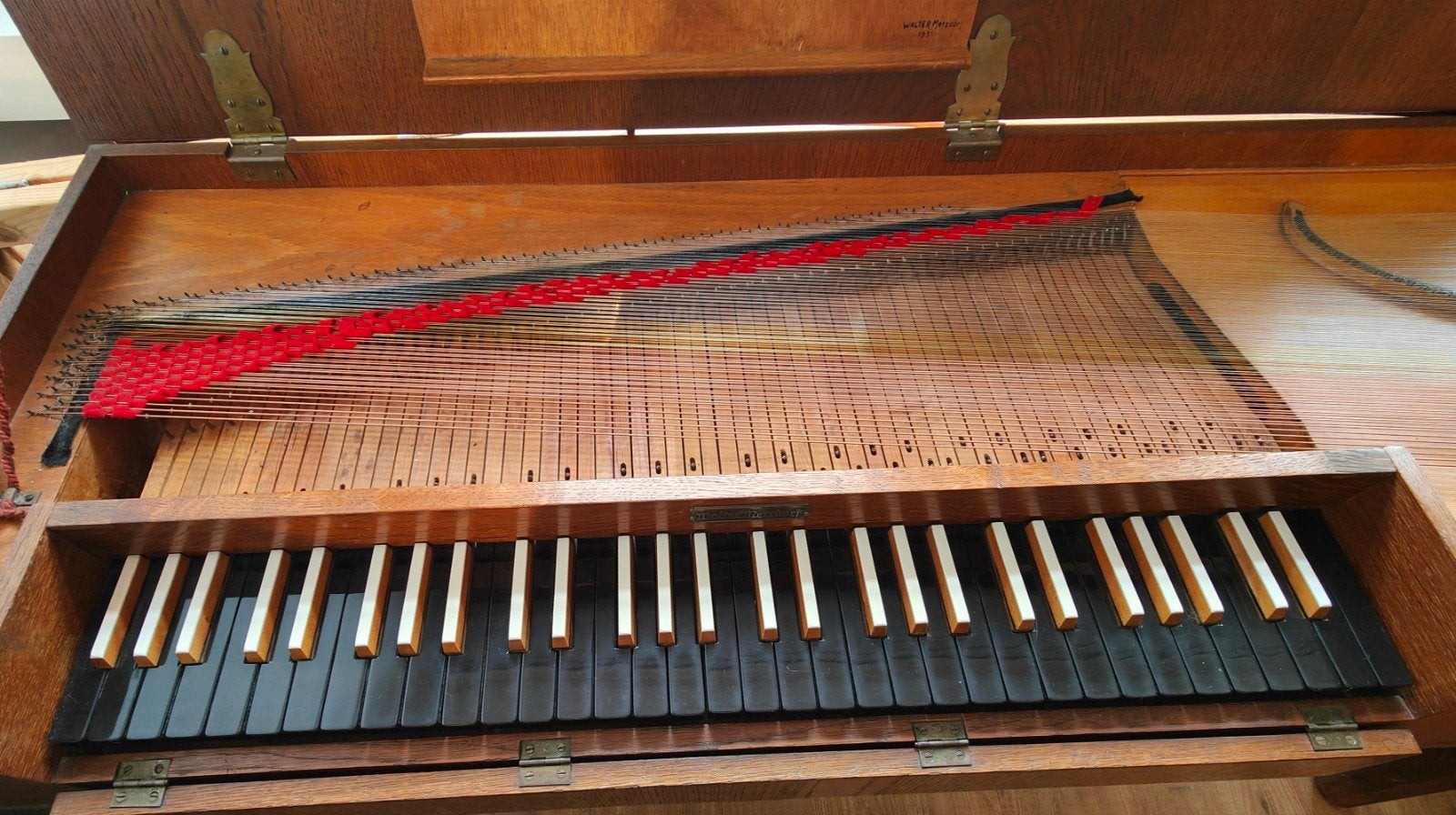 Walter Merzdorf Clavichord - 1951 - 150x50x19 cm, Ophalen, Gebruikt, Bruin, Overige typen