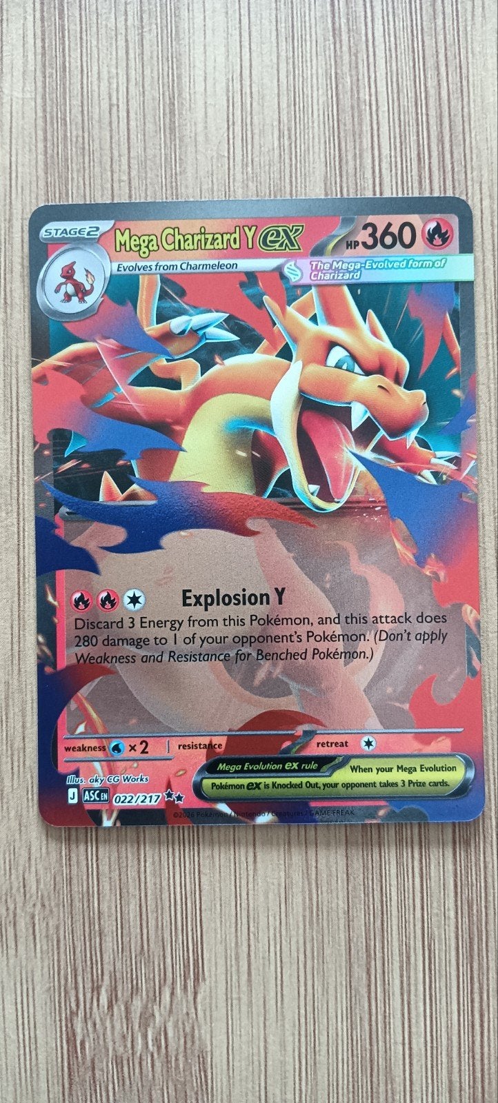 Mega Charizard Y EX Pokémon Kaart, Hobby en Vrije tijd, Verzamelkaartspellen | Pokémon, Ophalen of Verzenden, Zo goed als nieuw