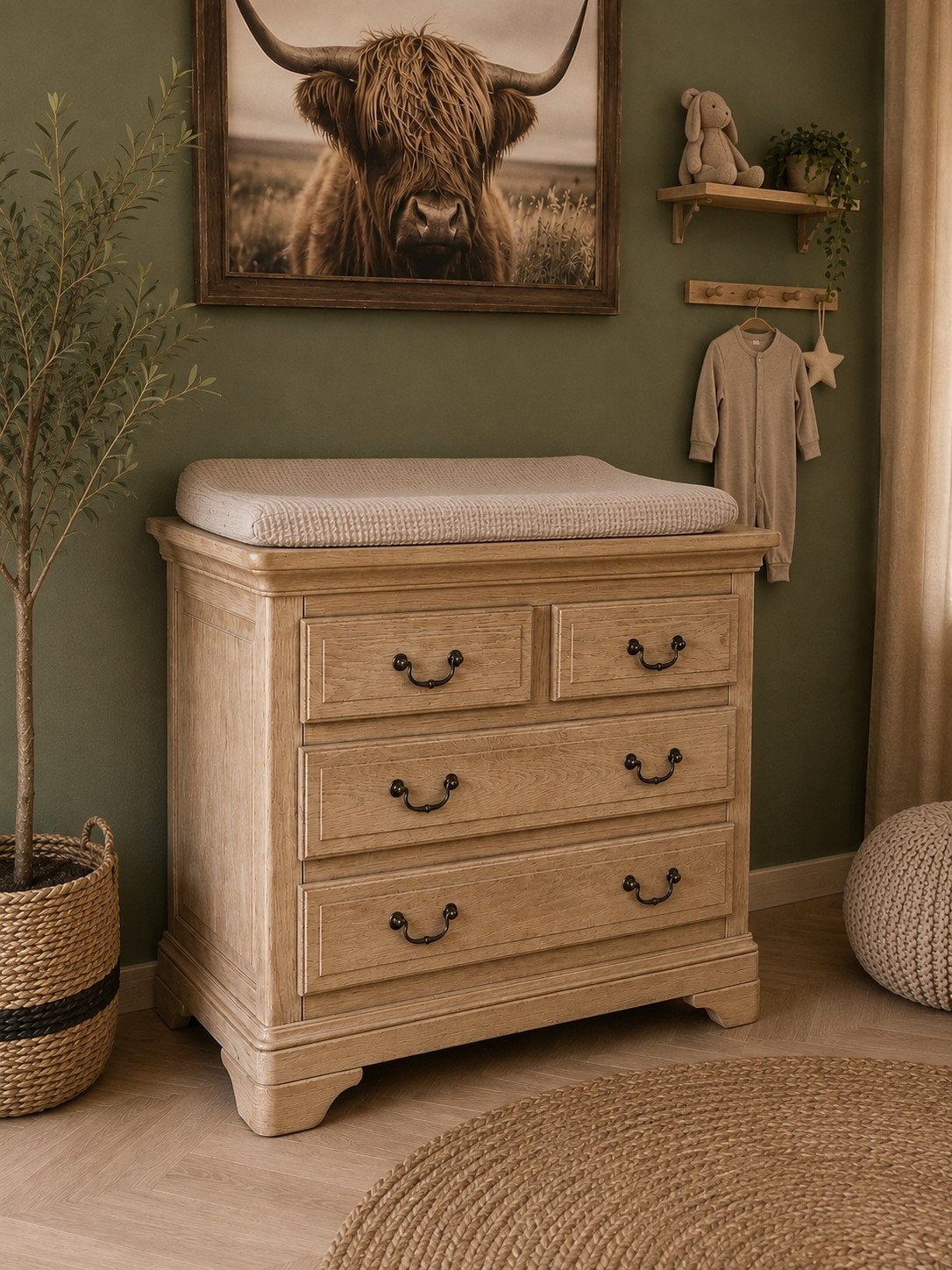 vintage commode gezandstraald eiken, Middenhof 41 Rilland, 75 tot 100 cm, Ophalen, Minder dan 90 cm