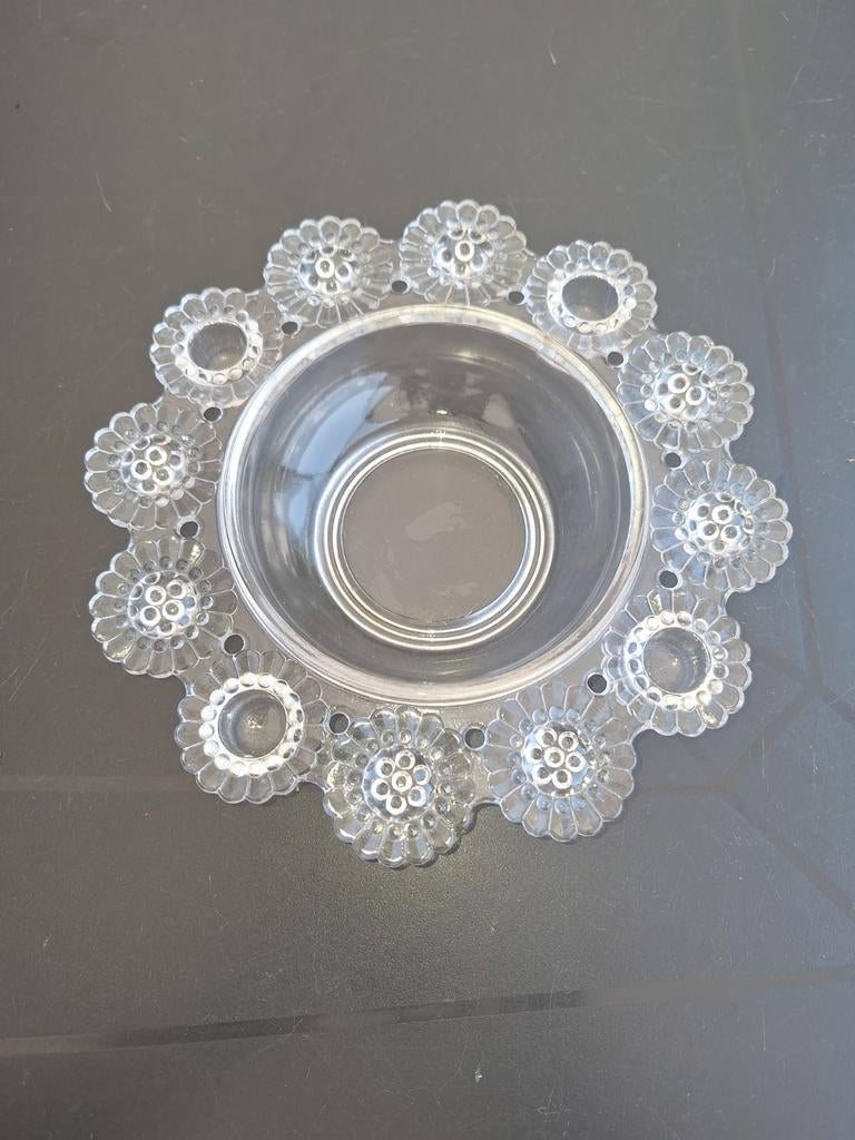 Glazen kandelaar / schaal. Royal Krona Sweden Daisy Chain., Ophalen of Verzenden