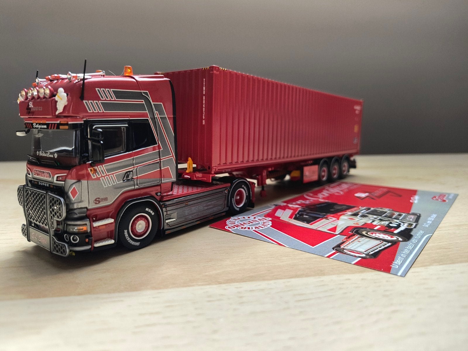 Tekno Scania SL Logistics, Hobby en Vrije tijd, Modelauto's | 1:50, Ophalen of Verzenden, Zo goed als nieuw, Bus of Vrachtwagen