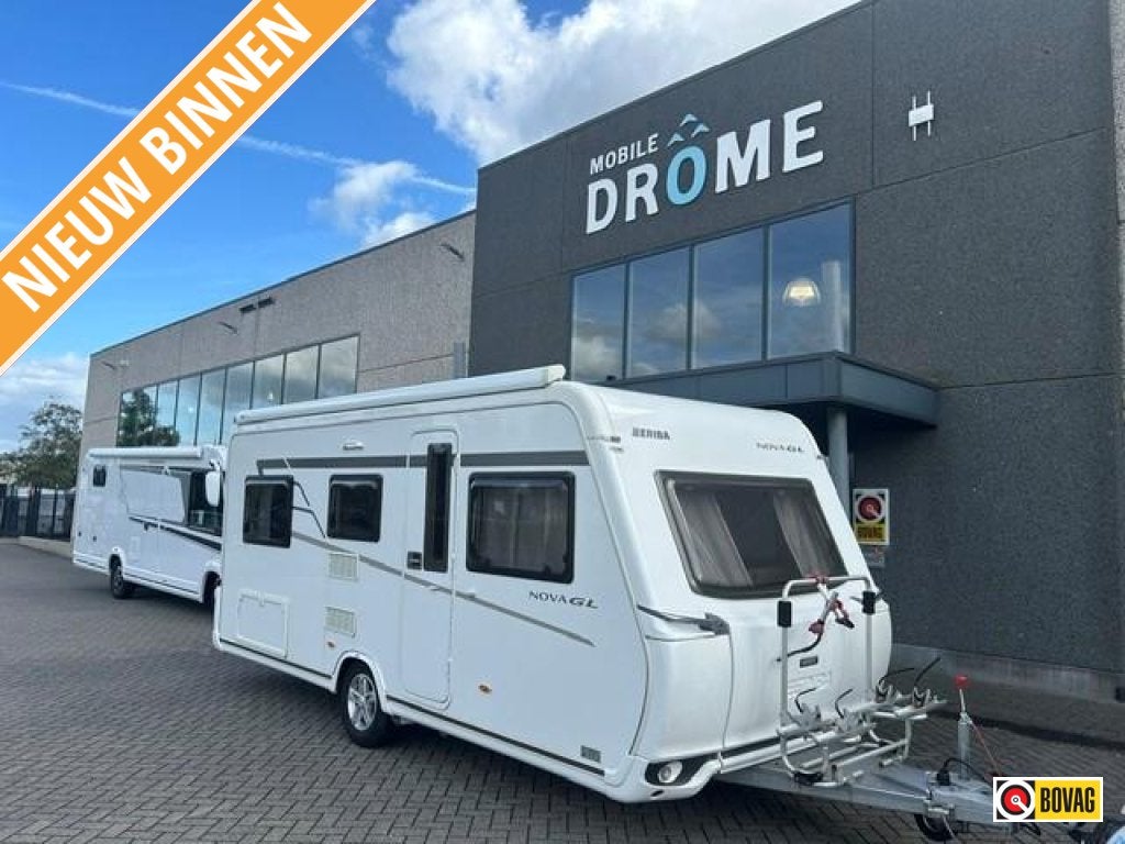 Eriba Nova GL 495 MOVER+LUIFEL+FIETSENDRA, Caravans en Kamperen, Rondzit, Bedrijf, 5 tot 6 meter, Eriba