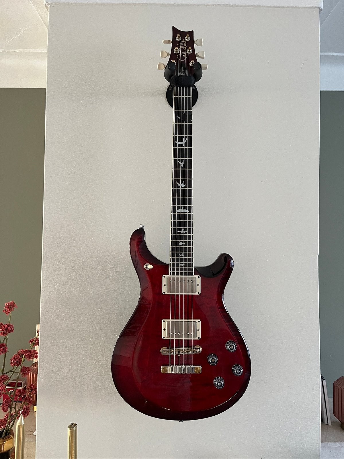 PRS S2 McCarty 594 10th Anniversary Fire Red Burst, Ophalen, Zo goed als nieuw, Solid body, Paul Reed Smith