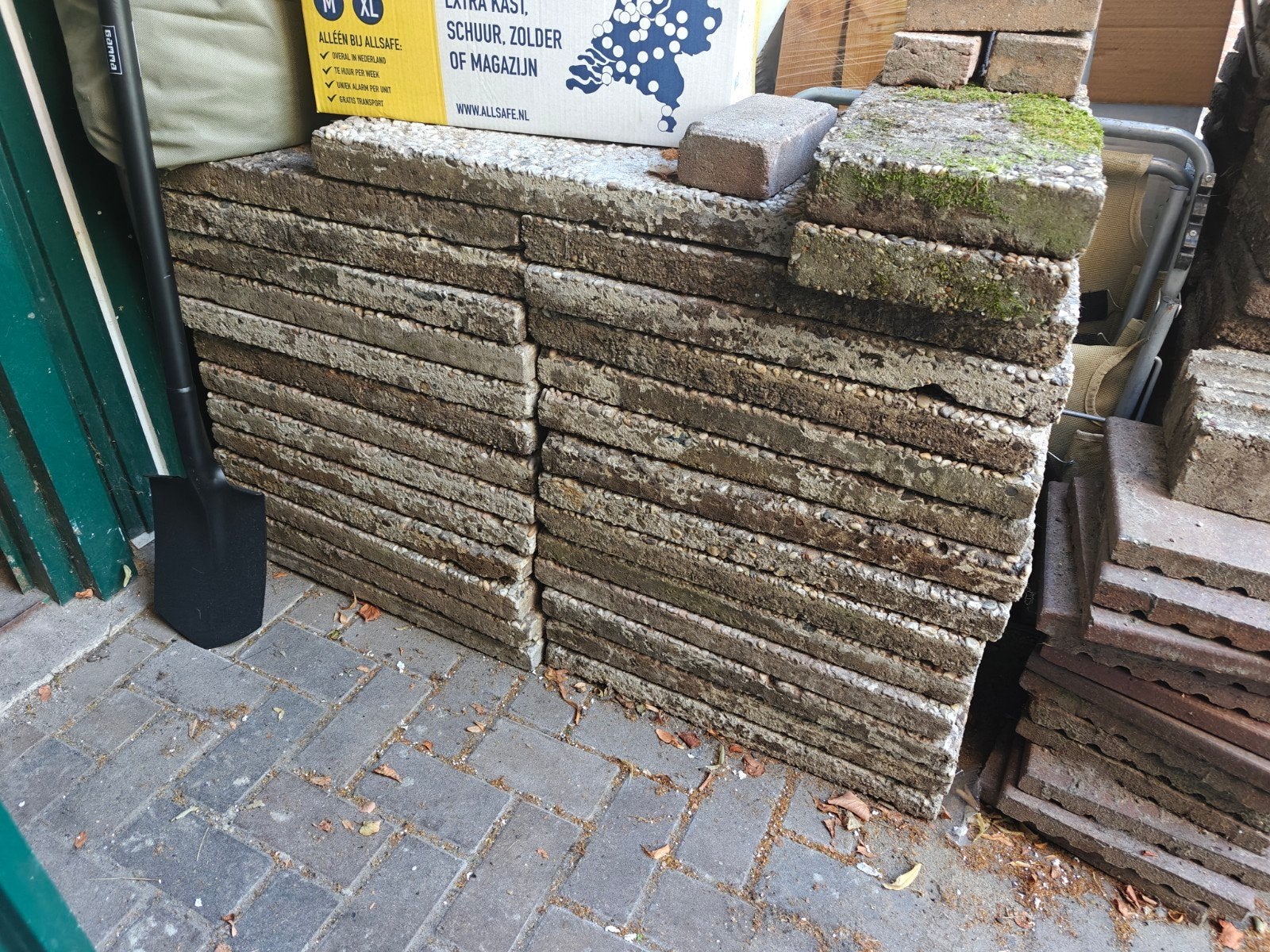 Grindtegels en betontegels (30x30, 40x60), Tuin en Terras, Ophalen, Gebruikt, Beton, Terrastegels