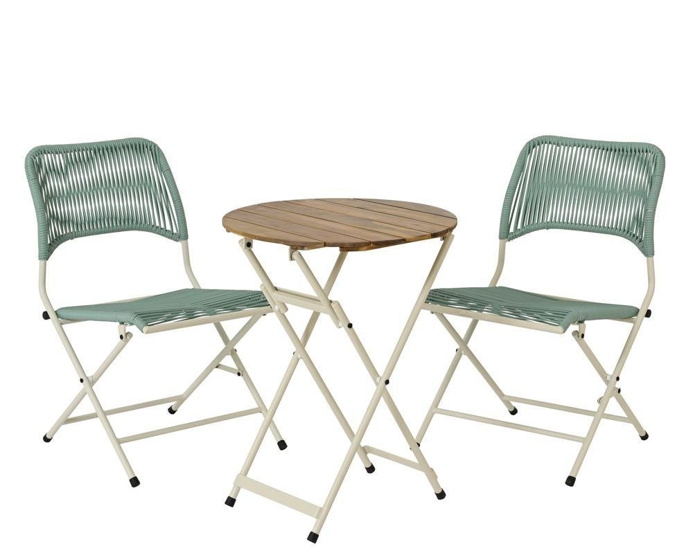 NIEUW IN DOOS: Kaemingk Tavernier Wicker Set (Lichtblauw), Bijzettafel, Nieuw, Loungeset, Wicker