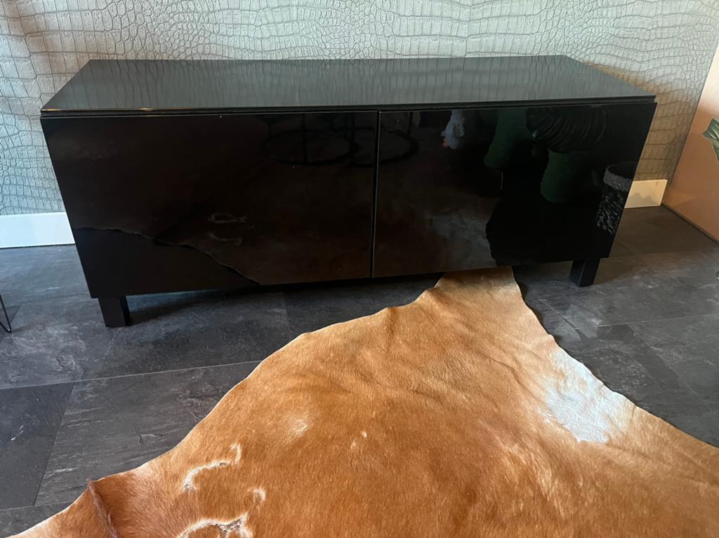 Besta tv meubel zwart 120 cm selsviken, Ophalen, 100 tot 150 cm, Zo goed als nieuw, Minder dan 100 cm