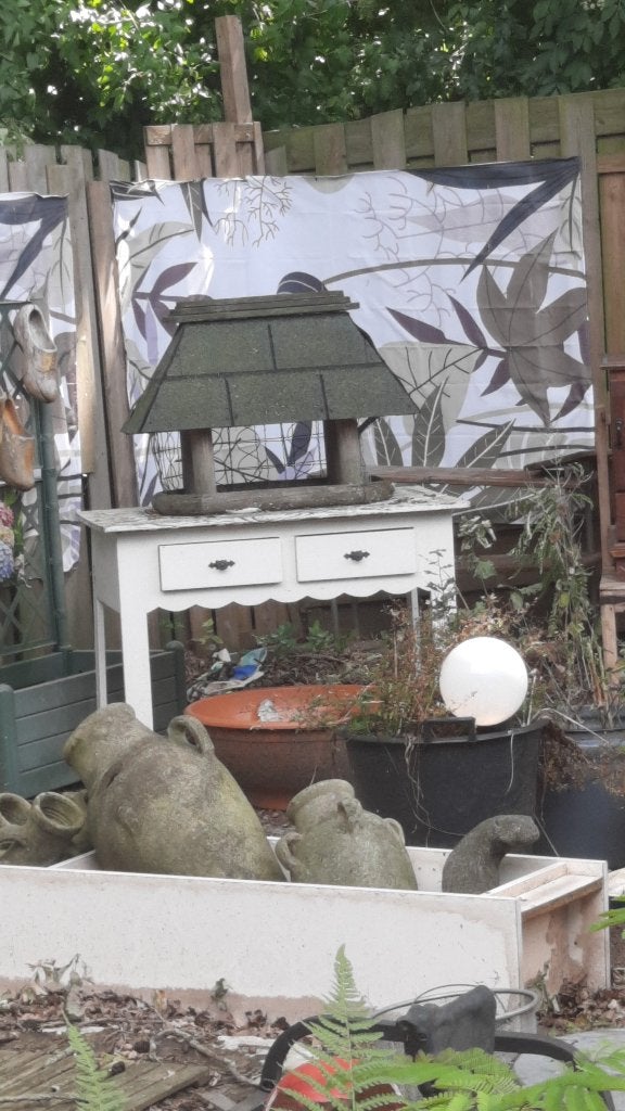 Vogelhuis op tafel  per direct af te halen, Ophalen, Gebruikt