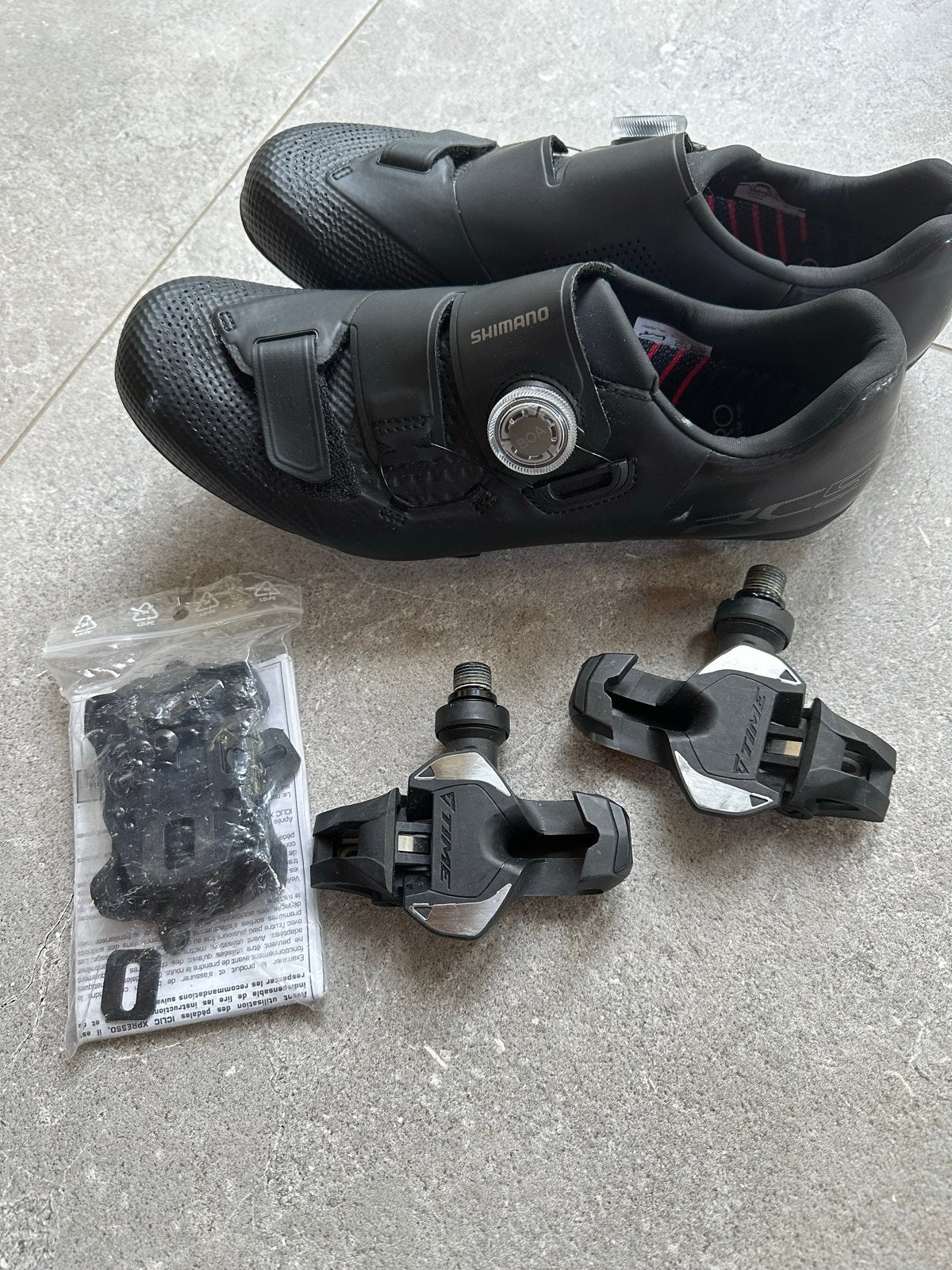 Complete Racefietsset: Shimano RC7 schoenen & TIME XPRO 10 p, Ophalen of Verzenden, Zo goed als nieuw