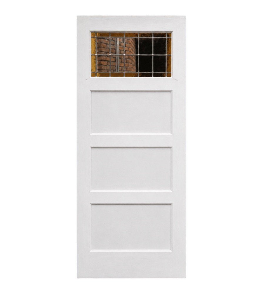 Gezocht: jaren 30 paneeldeur met glas-in-lood, Binnendeur, Ophalen of Verzenden, 200 tot 215 cm, Glas