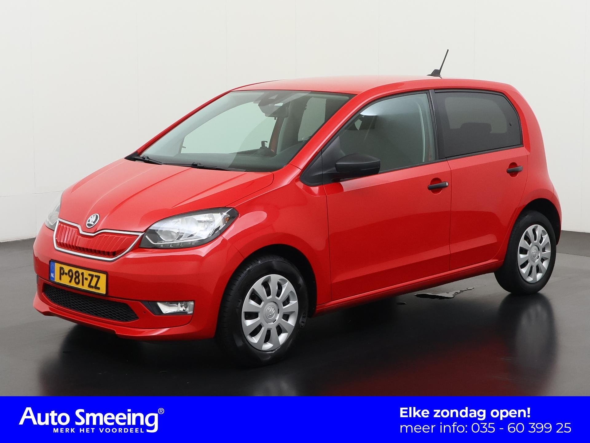 Skoda Citigo e-iV EV Ambition | Bluetooth | Airco | Zondag O, Auto's, Stof, Zwart, 89 %, Start-stop-systeem