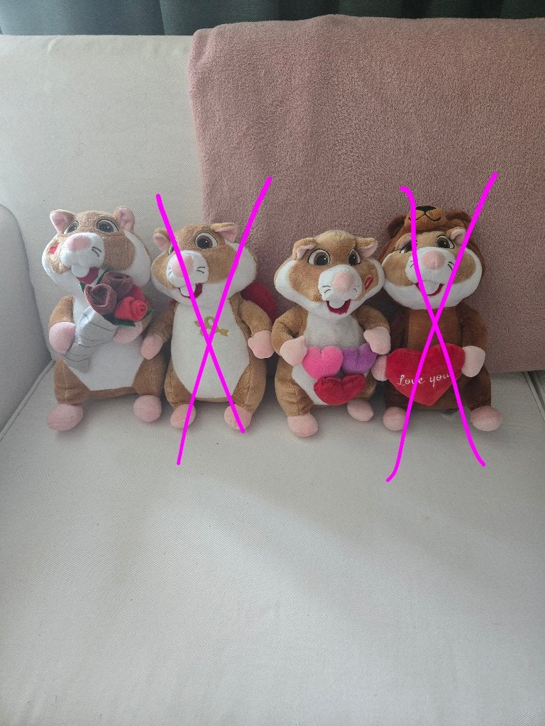 Hamster knuffels, Overige typen, Ophalen of Verzenden, Zo goed als nieuw, Meerkleurig
