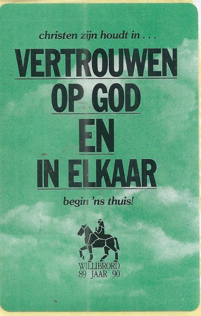 So236 sticker vertrouwen op god en vertrouwen in elkaar, Verzamelen, Ophalen of Verzenden, Zo goed als nieuw, Bedrijf of Vereniging