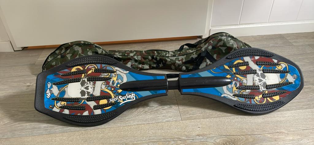Waveboard met camouflage draagtas, Ophalen of Verzenden, Zo goed als nieuw, Waveboard