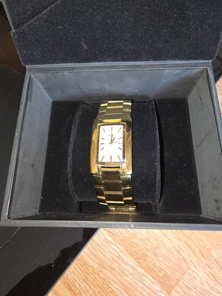 Alfex Swiss Horloge - Goudkleurig Polshorloge, Overige merken, Overige materialen, Gebruikt, Polshorloge