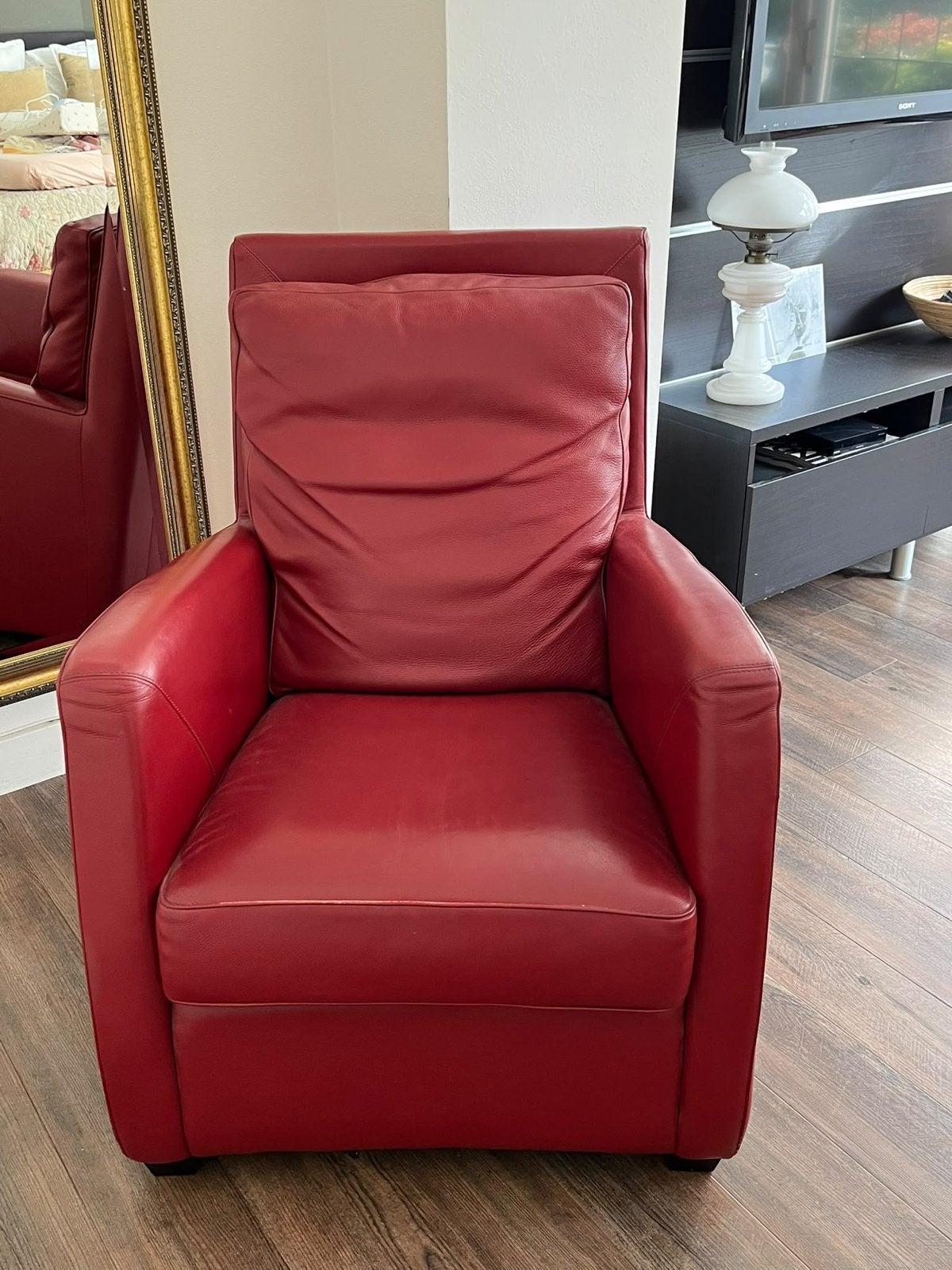 2 Leren Matteo Grassi stoelen - Rood, Ophalen, Gebruikt, Twee, Leer