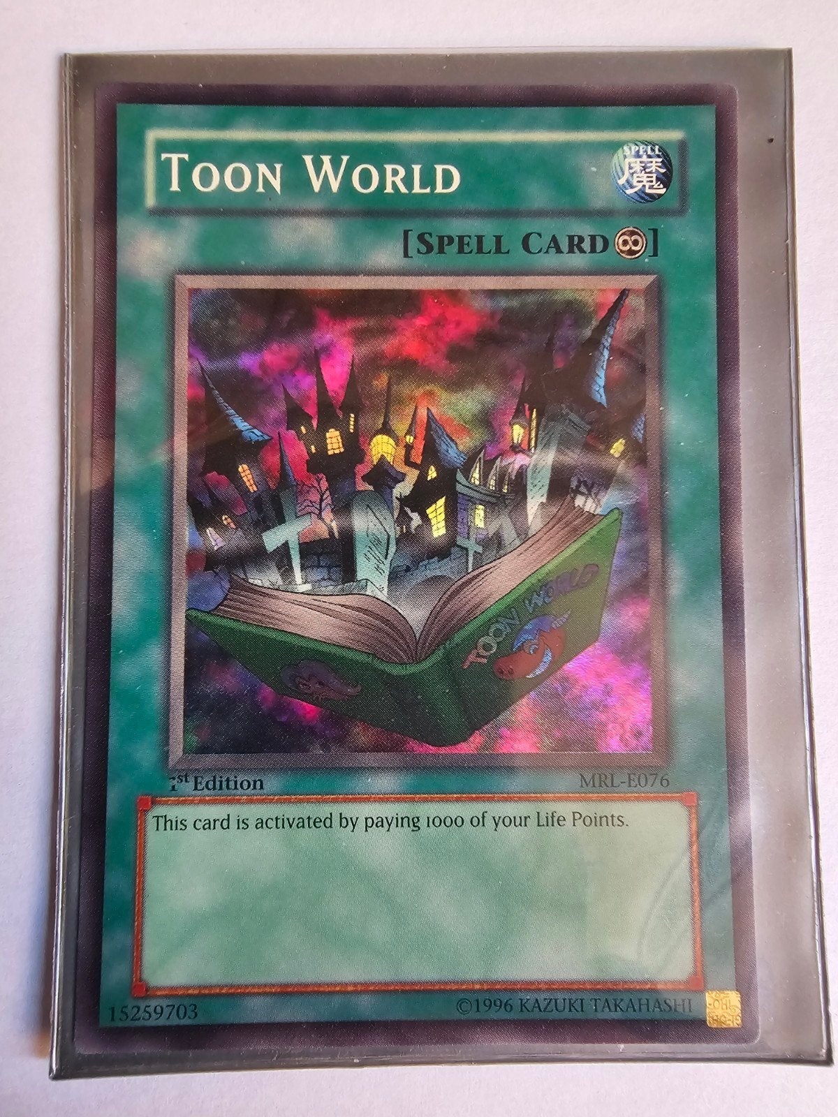 Yu-Gi-Oh! Toon World Spell Card MRL-E076 1st Edition, Verzenden, Zo goed als nieuw, Losse kaart, Foil