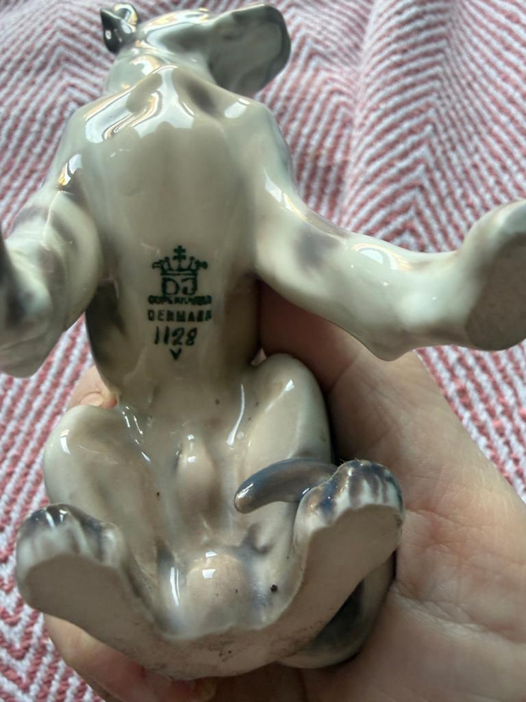 Dahl Jensen Porseleinen Hond Beeldje - Deense Dog, Antiek en Kunst, Ophalen of Verzenden