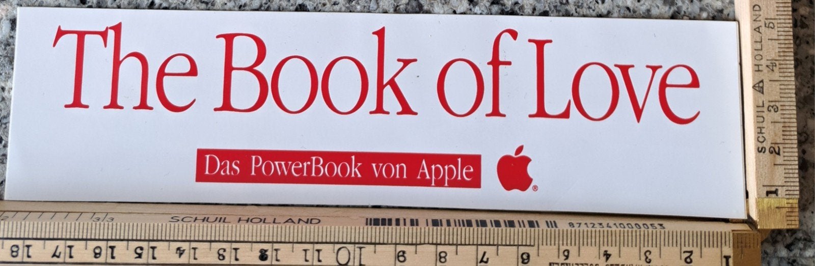Vintage sticker Apple logo book of love the powerbook von, Ophalen of Verzenden, Zo goed als nieuw