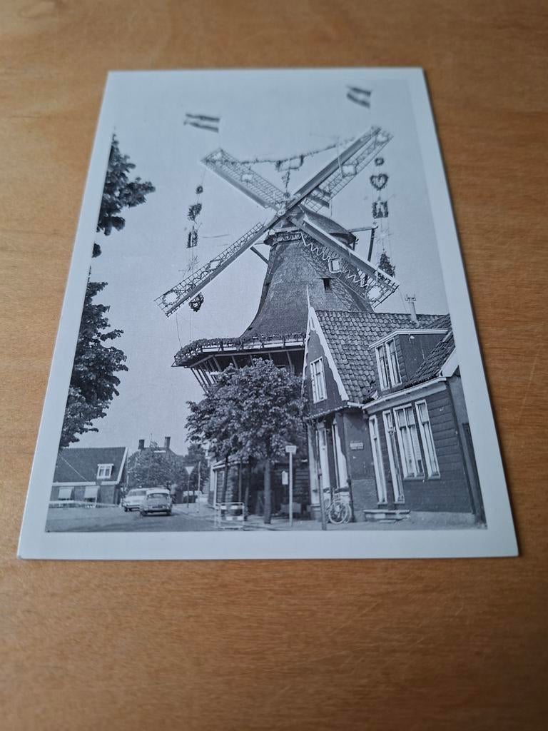 Zaandijk Molen De Dood Ansichtkaart Zwart-Wit, Ophalen of Verzenden, 1960 tot 1980, Ongelopen, Noord-Holland