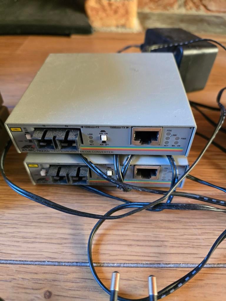 Allied Telesyn Glasvezel Media Converters (2 stuks), Ophalen of Verzenden, Gebruikt