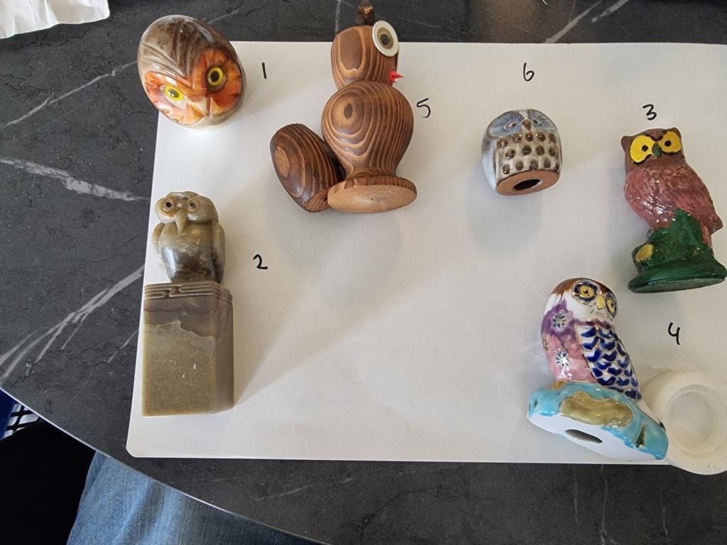 Verzameling uilen, diverse materialen, Verzamelen, Beelden en Beeldjes, Ophalen of Verzenden
