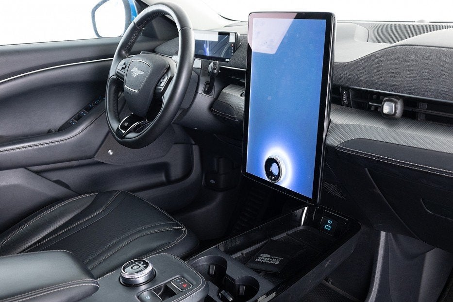 Ford Mustang Mach-E RWD 75 kWh *SOH 94.7%* PANORAMADAK | B&O, Automaat, 12 maanden, Gebruikt, Blauw