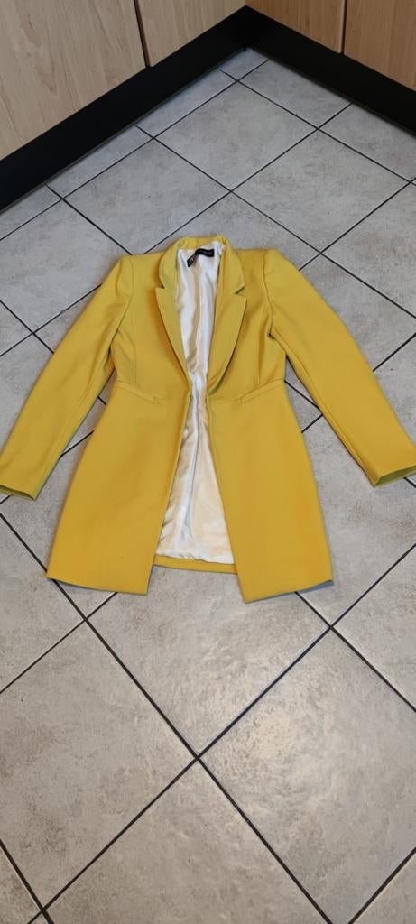 Nieuwe staat lang jasje van ZARA maat S, Ophalen of Verzenden, Zo goed als nieuw, Maat 38/40 (M), Geel