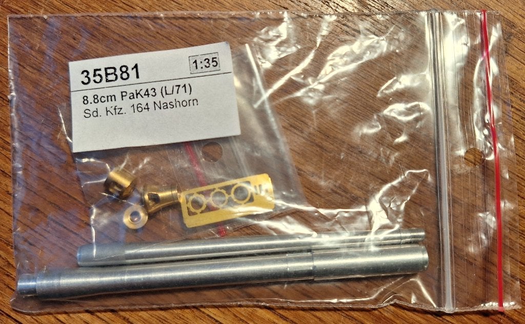 Sd.Kfz 164 Nashorn 8.8cm PaK43 (L/71) aluminium loopje 1/35, Overige merken, Tank, Verzenden, 1:32 tot 1:50