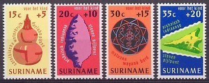 Suriname NVPH nr 649/52 postfris Kinderpostzegels 1975, Postzegels en Munten, Ophalen of Verzenden, Postfris