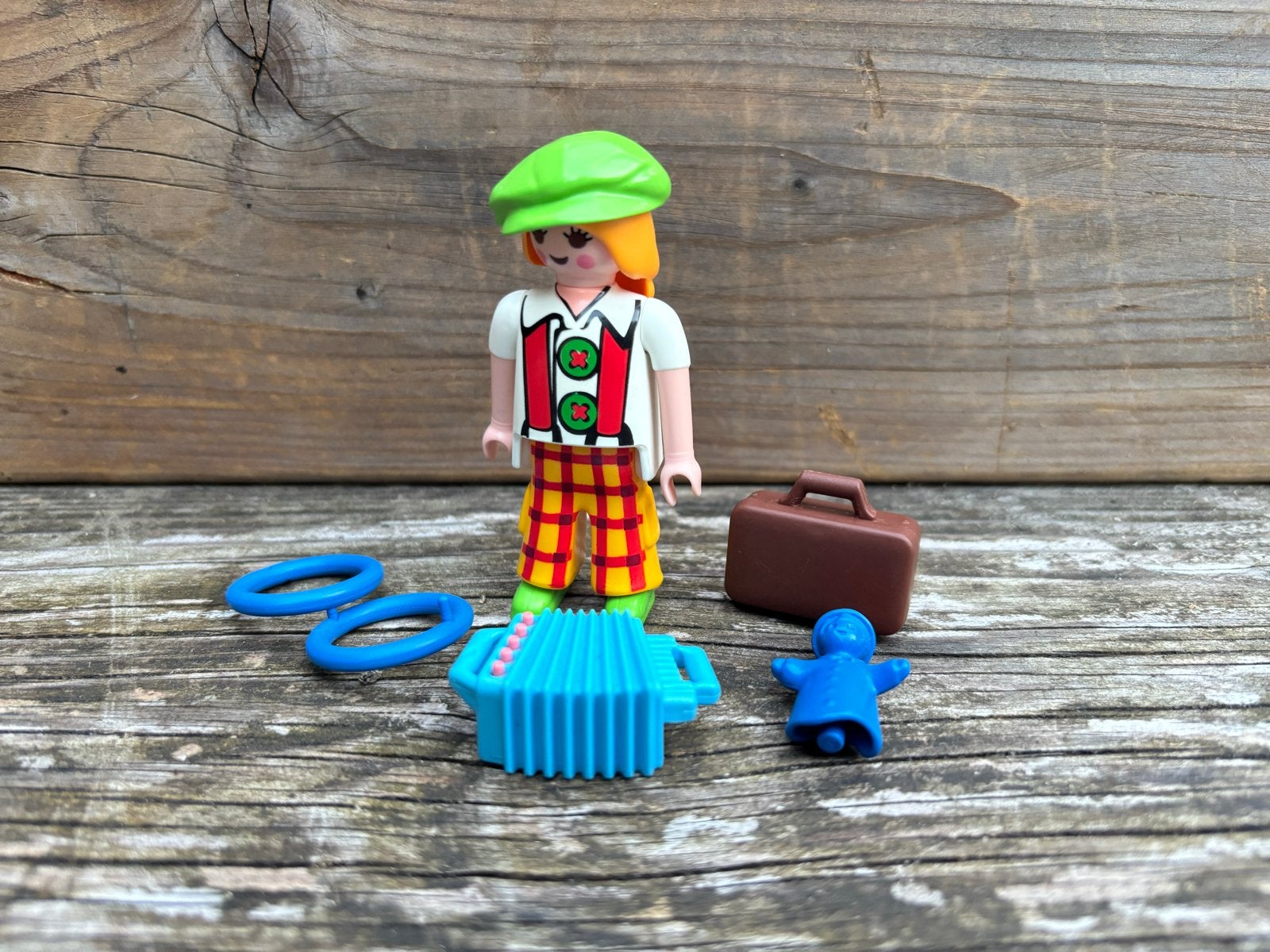 Playmobil clown met accordeon en accessoires, Kinderen en Baby's, Ophalen of Verzenden, Gebruikt, Losse onderdelen, Figuren