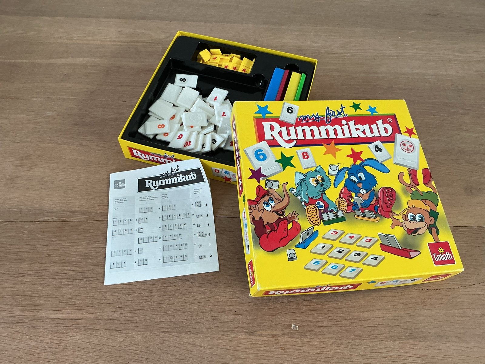 My First Rummikub - Leuk en leerzaam familiespel, Hobby en Vrije tijd, Drie of vier spelers, Ophalen of Verzenden, Zo goed als nieuw