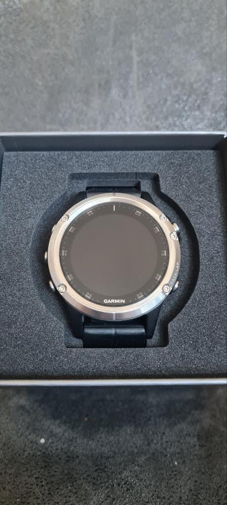 Garmin Fenix 5 Plus smartwatch, Zwart, Ophalen of Verzenden, Zo goed als nieuw, GPS