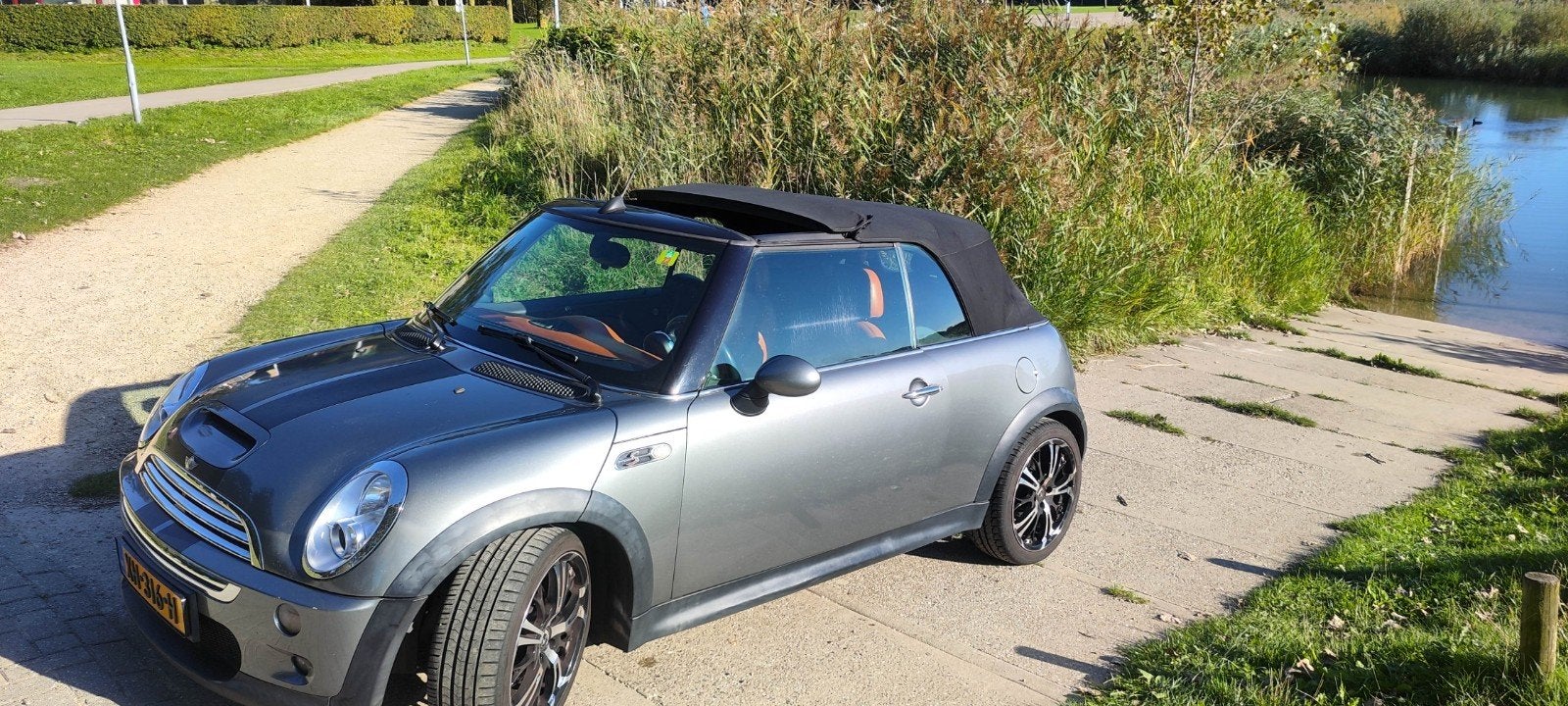 Mini 1.6 16V Cooper S Cabrio 2007 Grijs, Auto's, Voorwielaandrijving, 4 cilinders, Cabriolet, 4 stoelen