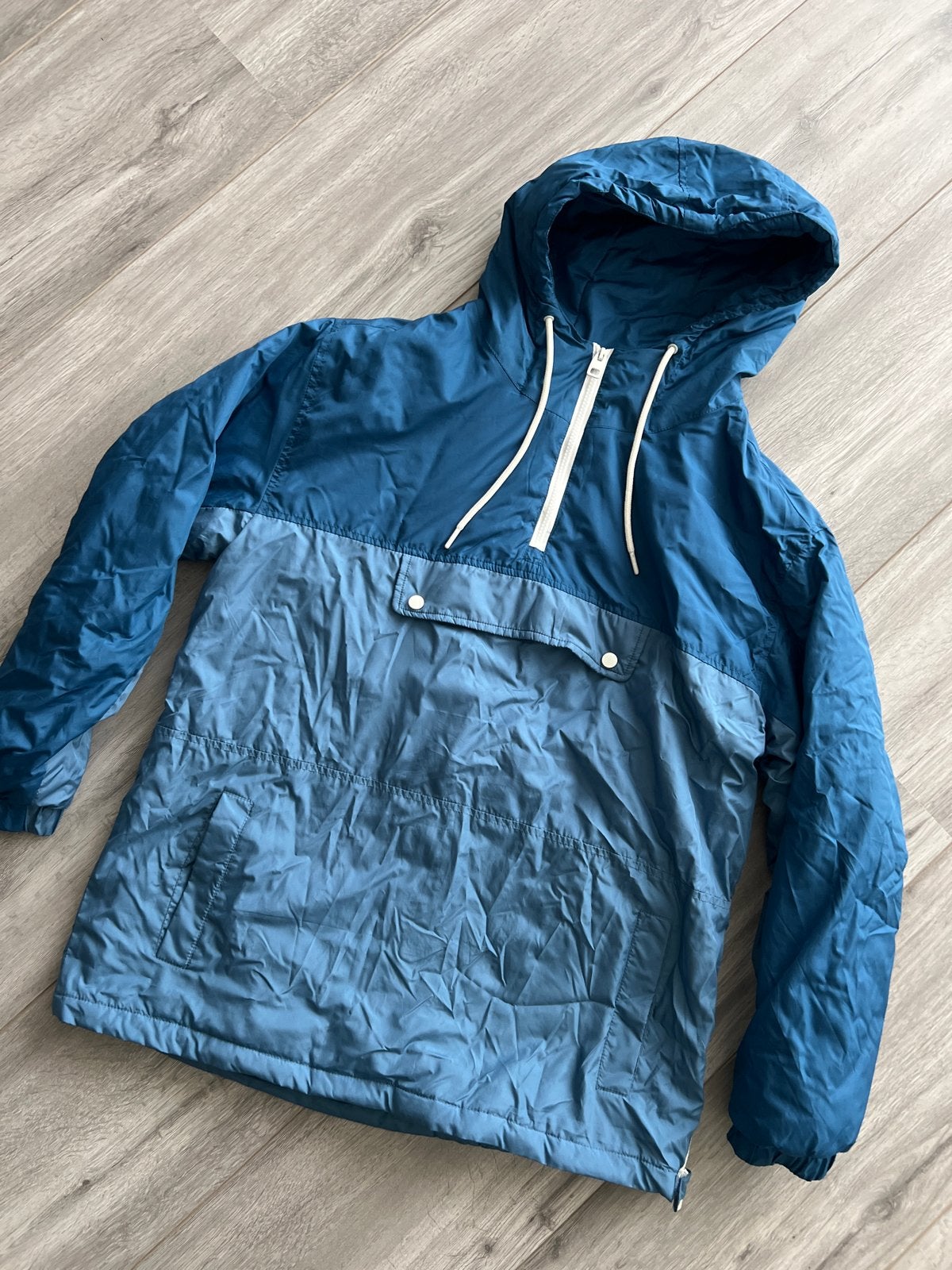 Blauwe Anorak Jas - Maat M, Ophalen of Verzenden, Zo goed als nieuw, Maat 48/50 (M), Blauw