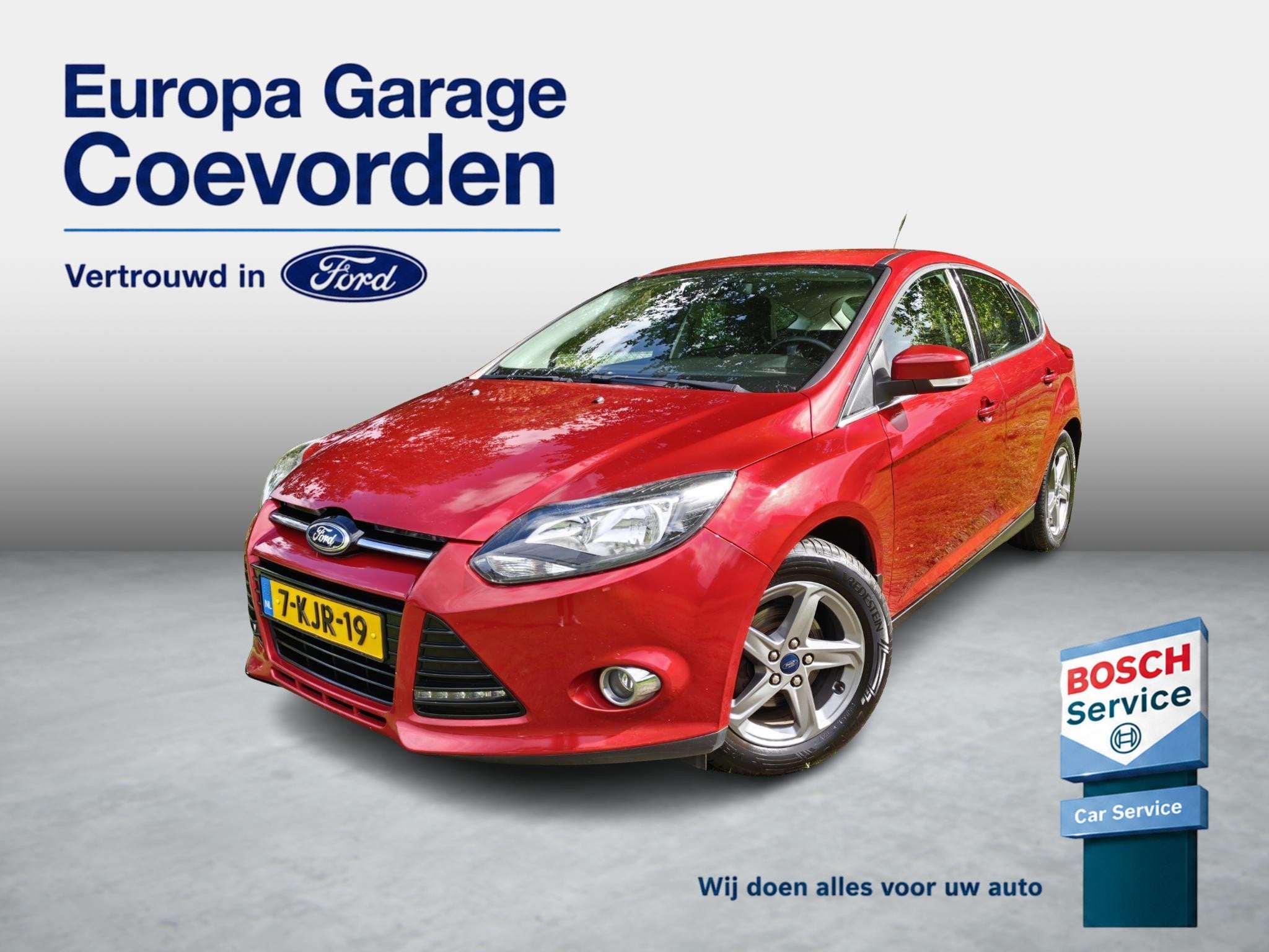Ford Focus 1.0 EB Titanium | CLIMA | NAVI | CRUISE | P. SENS, Auto's, Euro 5, Gebruikt, 635 kg, Origineel Nederlands