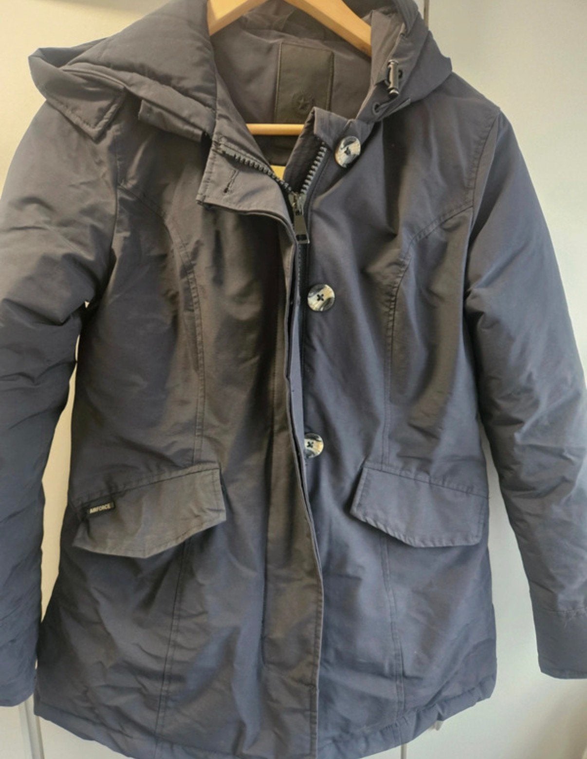 Airforce parka jasje donkerblauw xs, Kleding | Dames, Ophalen of Verzenden, Zo goed als nieuw, Maat 34 (XS) of kleiner, Blauw