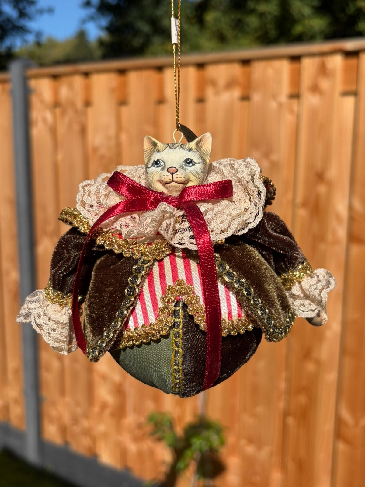 Kerstornament kat (Katherine’s Collection / Wayne Kleski), Ophalen of Verzenden, Zo goed als nieuw