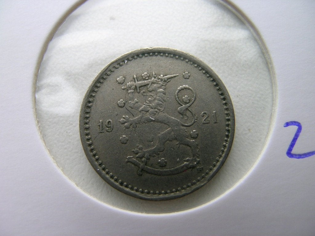 50 Pennia 1921 Finland (nr 2), Ophalen of Verzenden, Overige landen, Losse munt