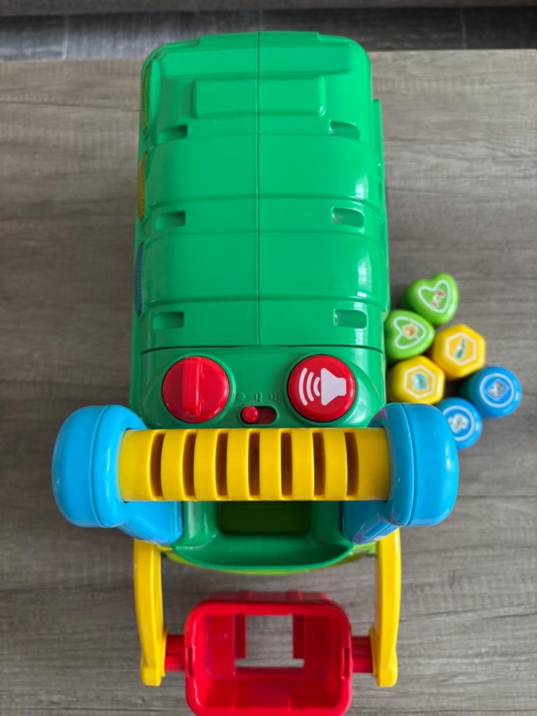 VTech Vuilniswagen met sorteerblokken, Kinderen en Baby's, Ophalen, Zo goed als nieuw, Auto, Met geluid