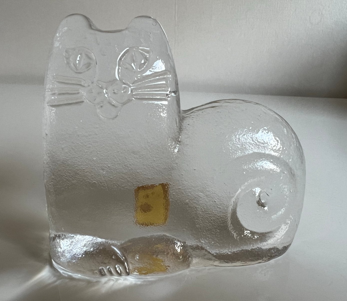 Vintage Lisa Larson~Royal Krona Kat Art Glass Djur I Frihet, Ophalen of Verzenden