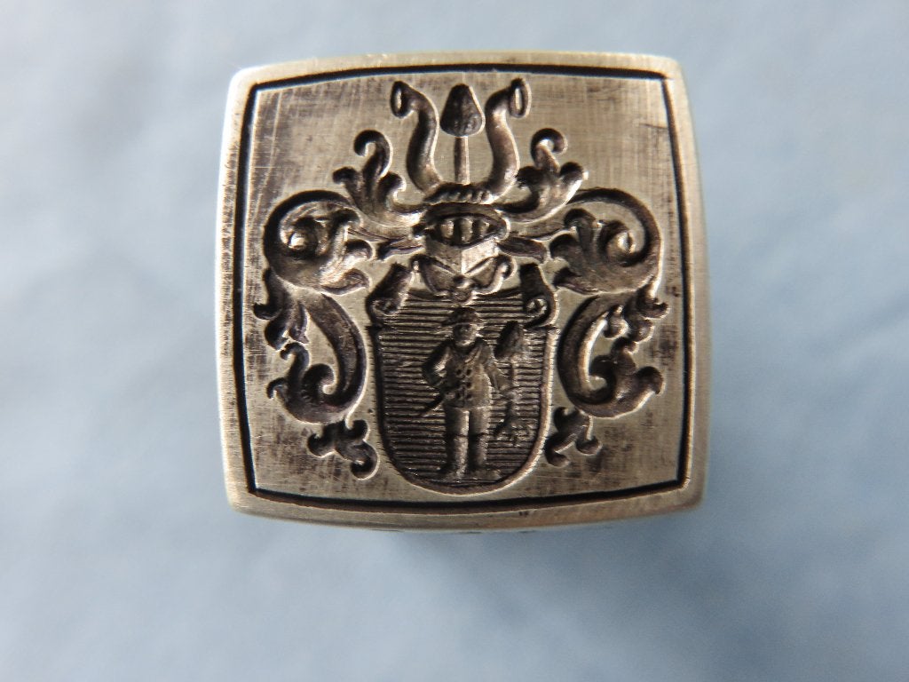 Stempel met wapen in zilver - 19e eeuw, Ophalen of Verzenden, Zilver