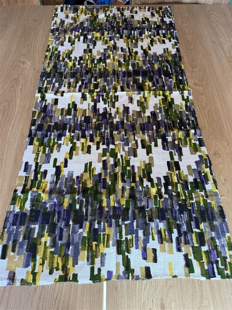 Vintage Jaren 50/60 Stof, Hobby en Vrije tijd, Stoffen en Lappen, Bruin, Ophalen of Verzenden, Zo goed als nieuw, 30 tot 120 cm