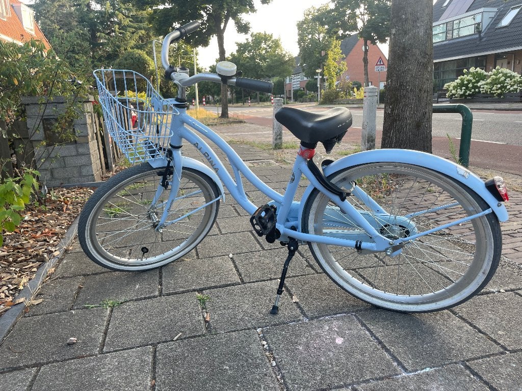 Alpina Ocean 22 inch kinderfiets lichtblauw Zeer netjes, Ophalen, Gebruikt, Alpina ocean, Terugtraprem