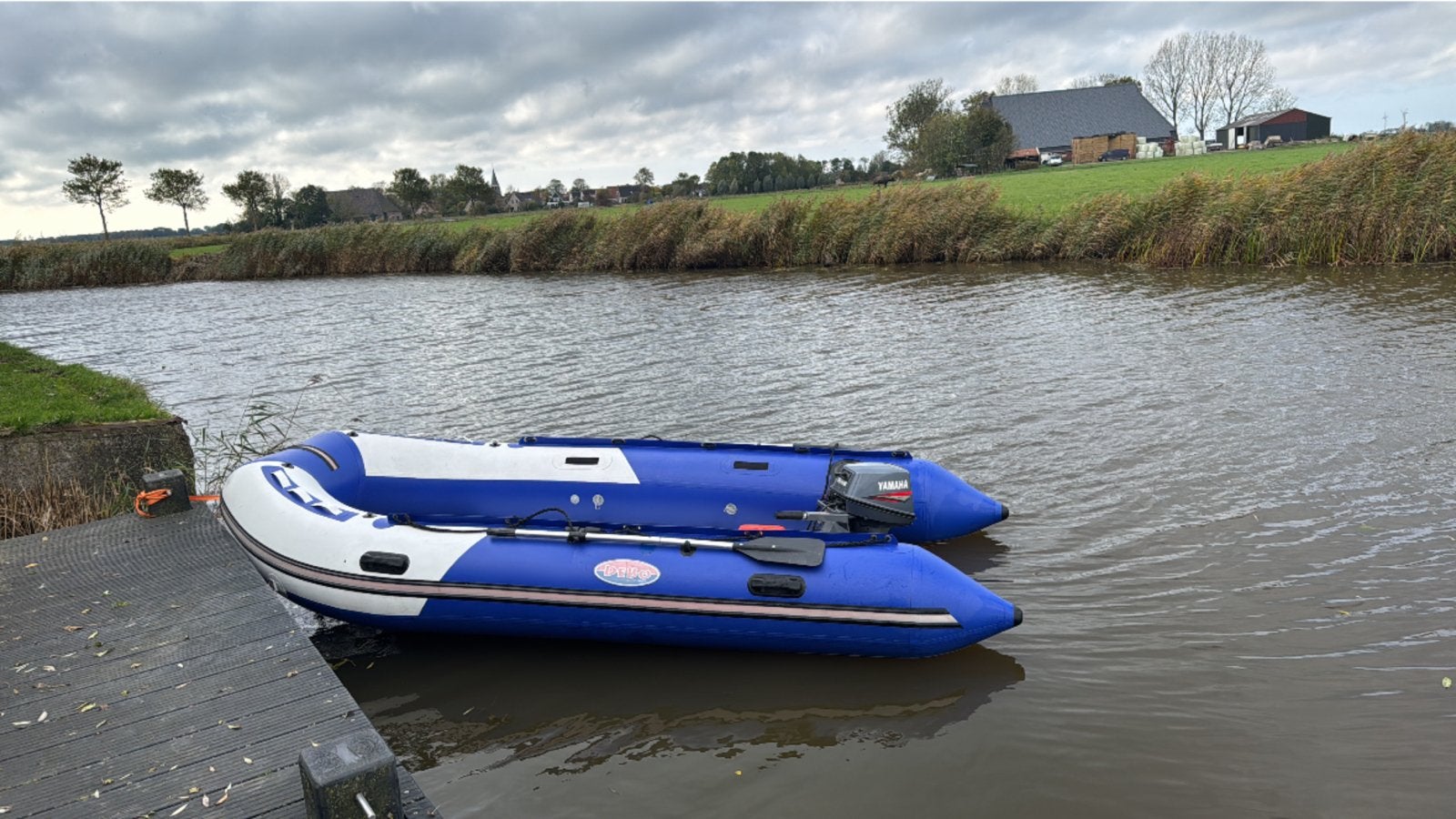 Mooie Debo watersport rubberboot met Yamaha 8pk motor, Ophalen, Gebruikt