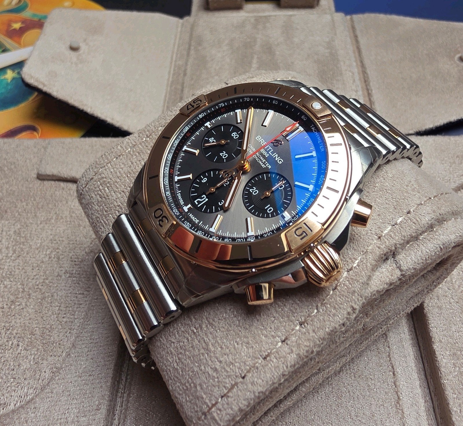 Breitling Chronomat 42 - Rose Steel - Ongedragen - Full-set, Ophalen, Staal, Breitling, Polshorloge