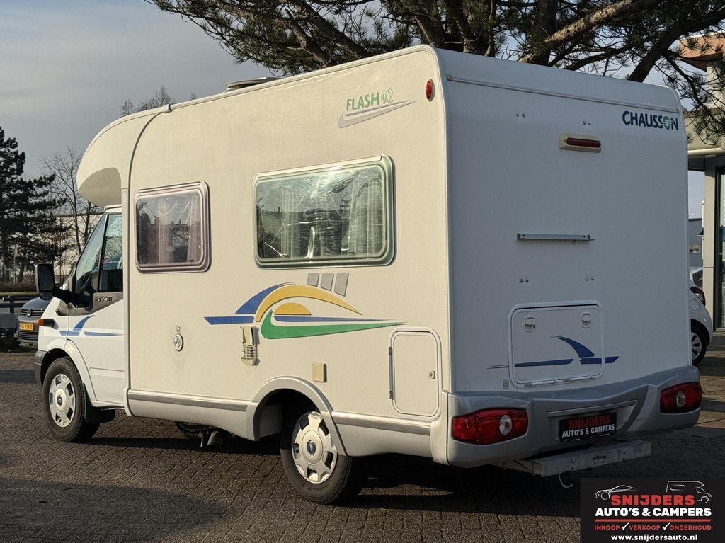 Chausson FLASH 02 met airco in prima staat, 6 tot 7 meter, Tot en met 3, Half-integraal, Standkachel