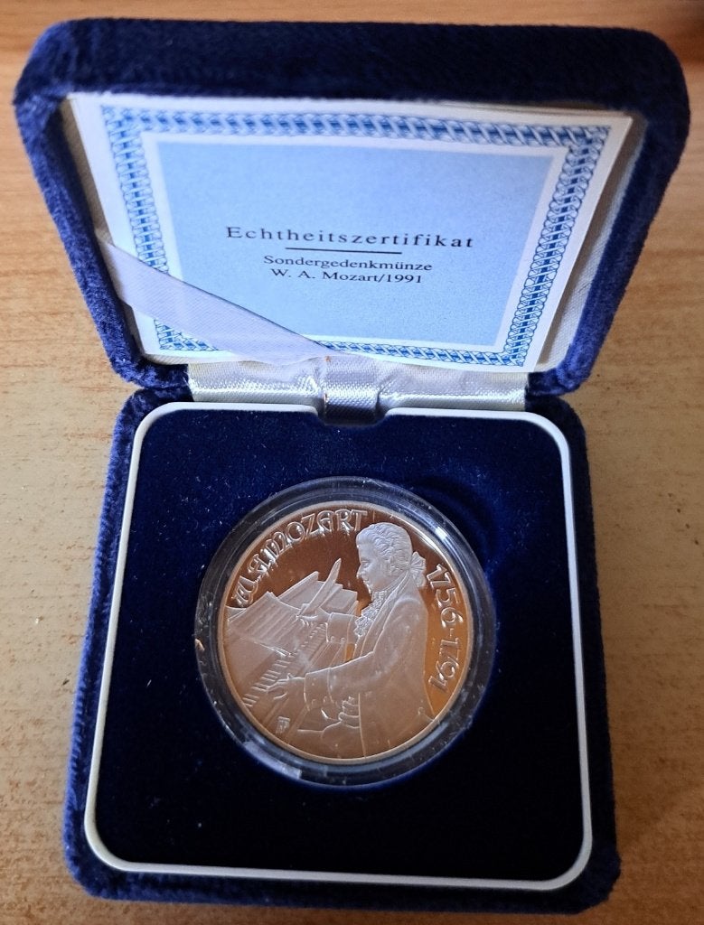 Oostenrijk, 100 Schilling 1991 - zilver Proof (2), Ophalen of Verzenden, Oostenrijk, Losse munt, Zilver